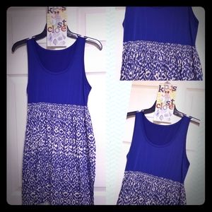 Blue sleeveless dress